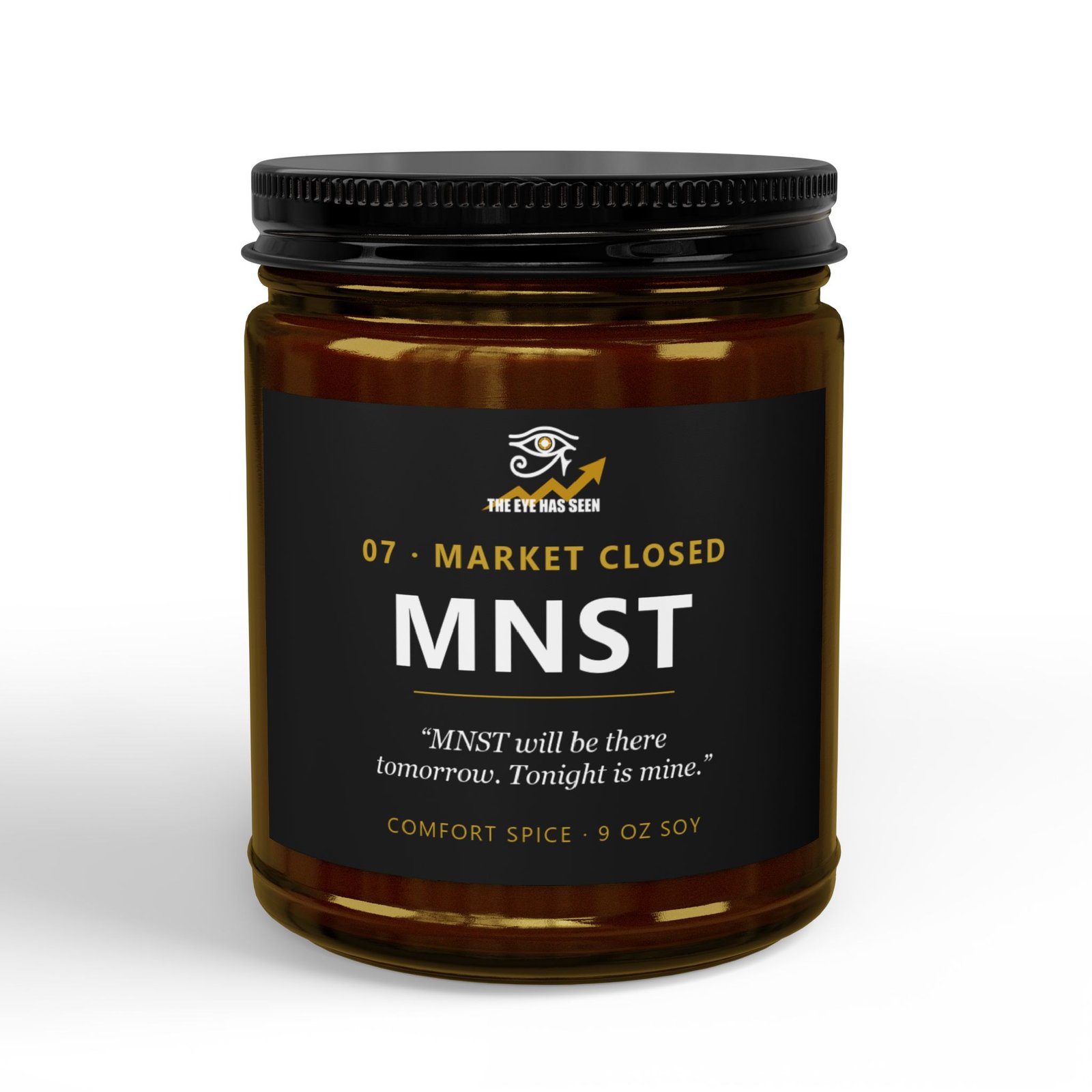 MNST Trader Candle – 8 Session Scents, 9oz Soy, Amber Jar - Ảnh 3
