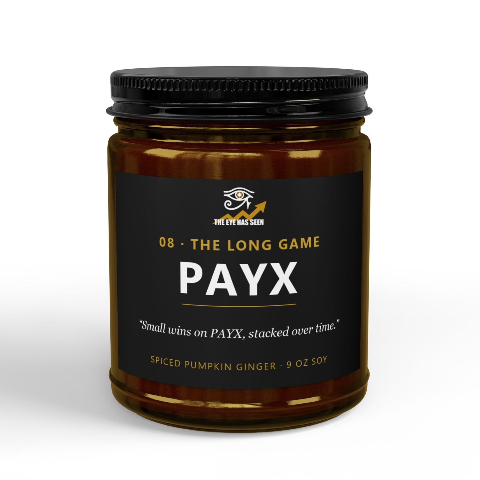 PAYX Trader Candle – 8 Session Scents, 9oz Soy, Amber Jar - Ảnh 11
