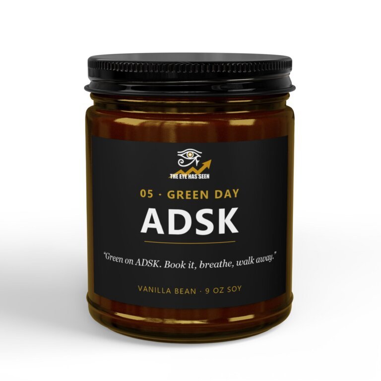 ADSK Trader Candle – 8 Session Scents, 9oz Soy, Amber Jar