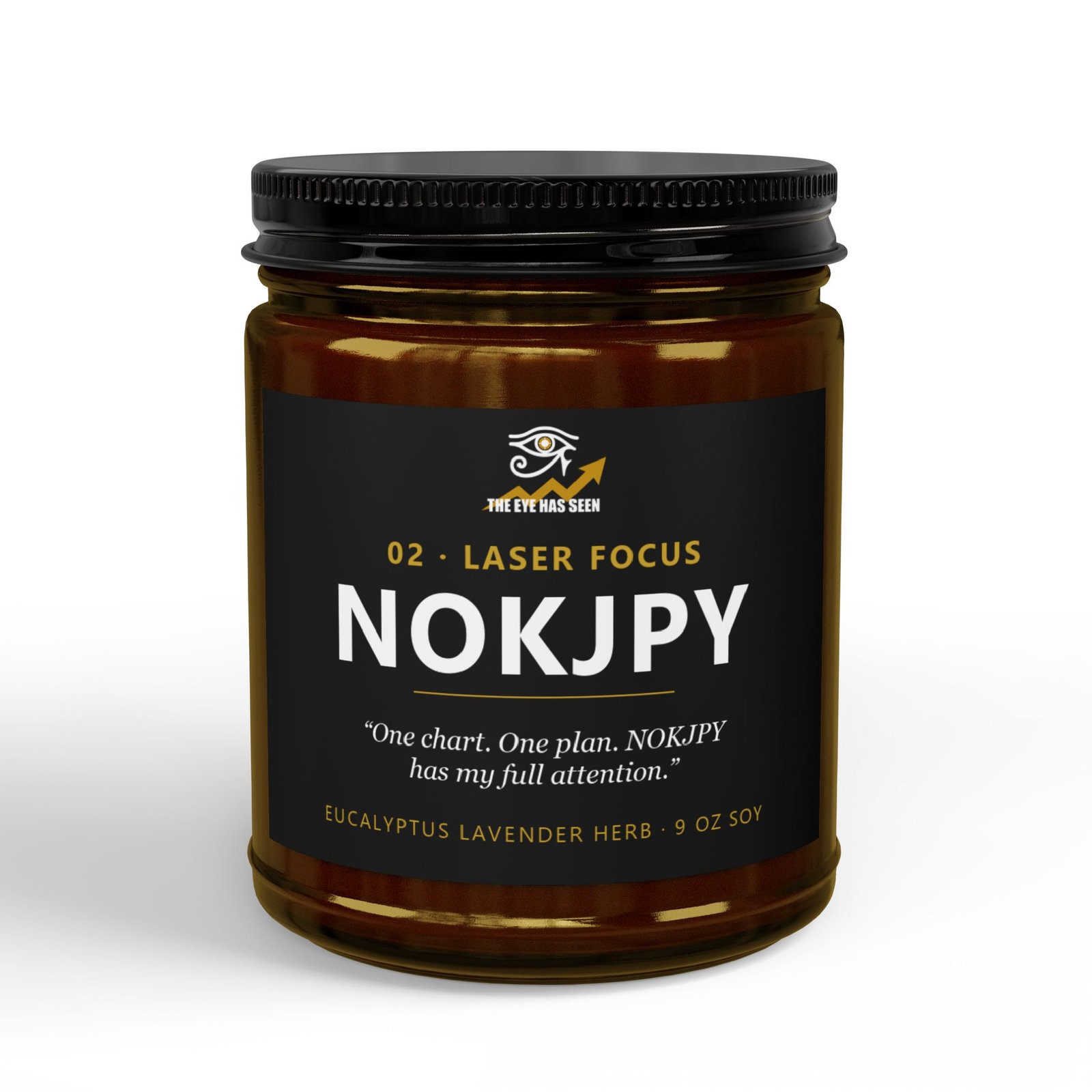 NOKJPY Trader Candle – 8 Session Scents, 9oz Soy, Amber Jar - Ảnh 9