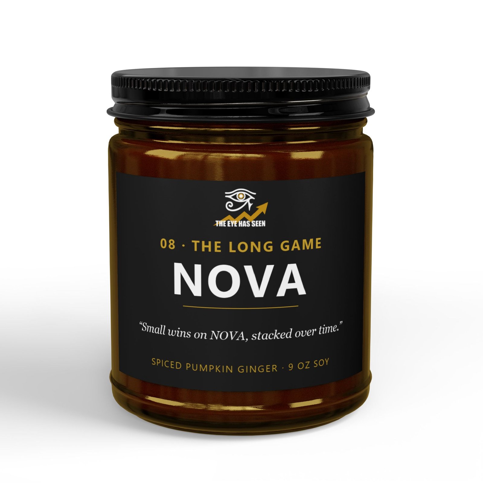 NOVA Trader Candle – 8 Session Scents, 9oz Soy, Amber Jar - Ảnh 11