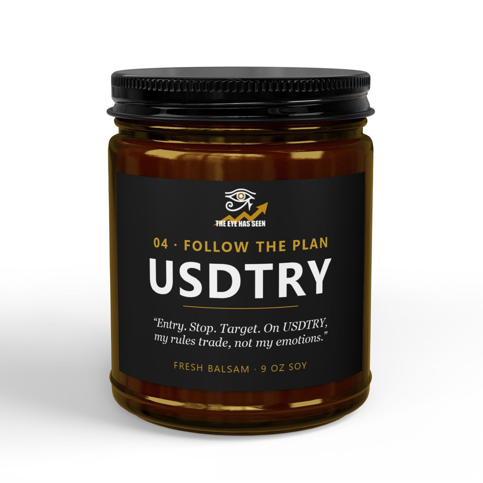 USDTRY Trader Candle – 8 Session Scents, 9oz Soy, Amber Jar - Ảnh 13
