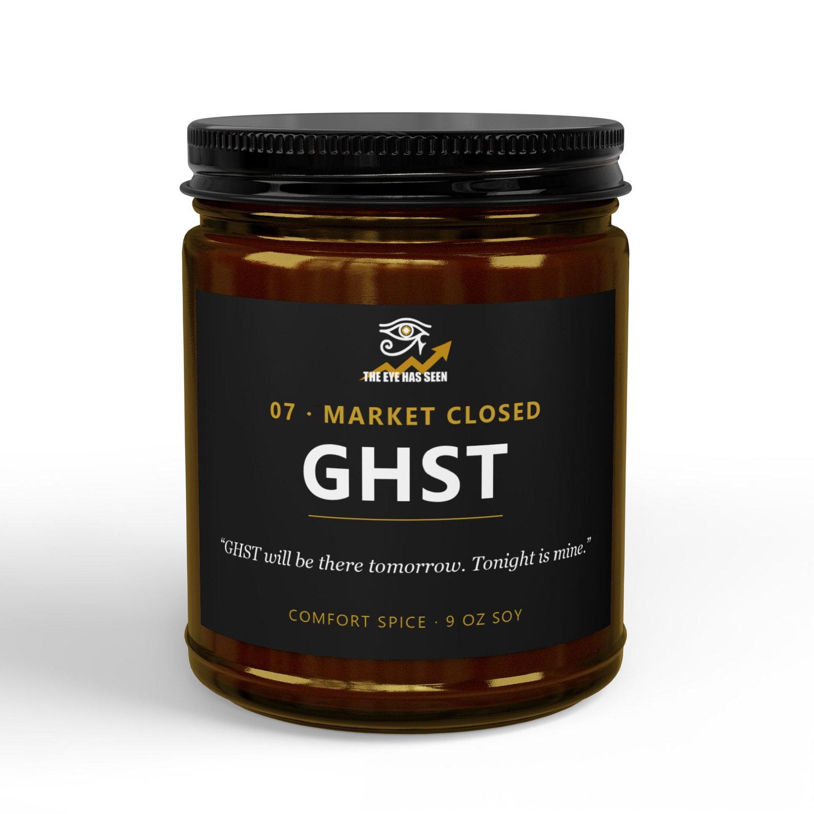 GHST Trader Candle – 8 Session Scents, 9oz Soy, Amber Jar - Ảnh 3