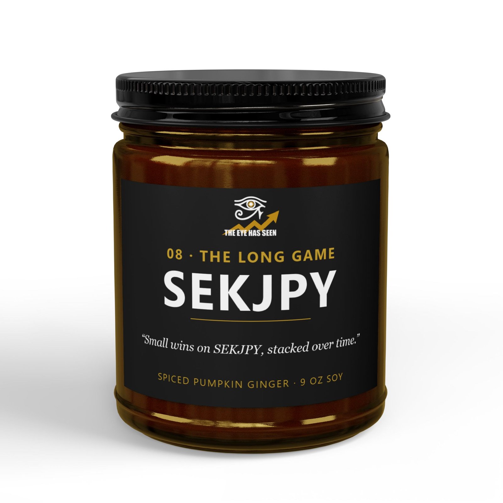 SEKJPY Trader Candle – 8 Session Scents, 9oz Soy, Amber Jar - Ảnh 11