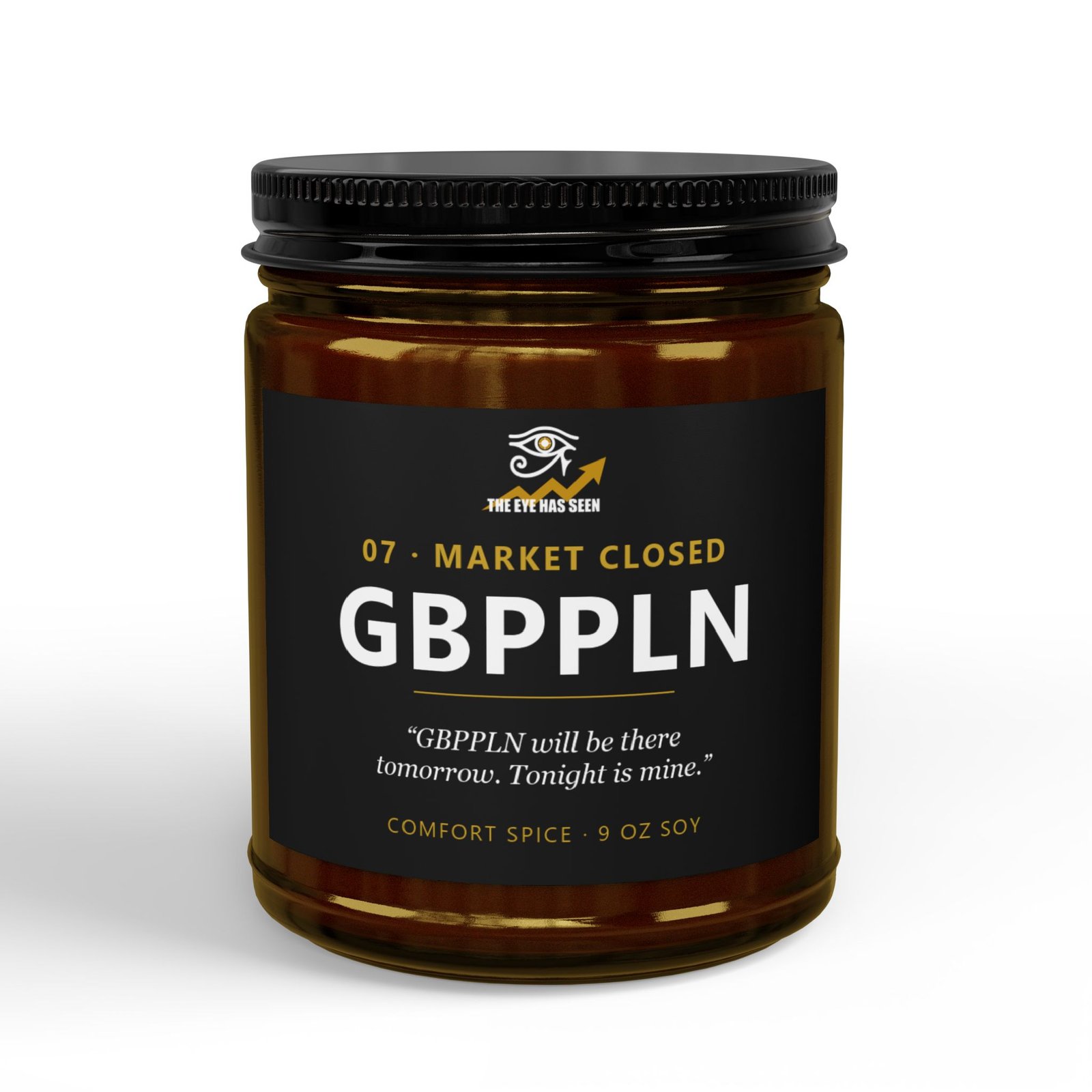 GBPPLN Trader Candle – 8 Session Scents, 9oz Soy, Amber Jar - Ảnh 3