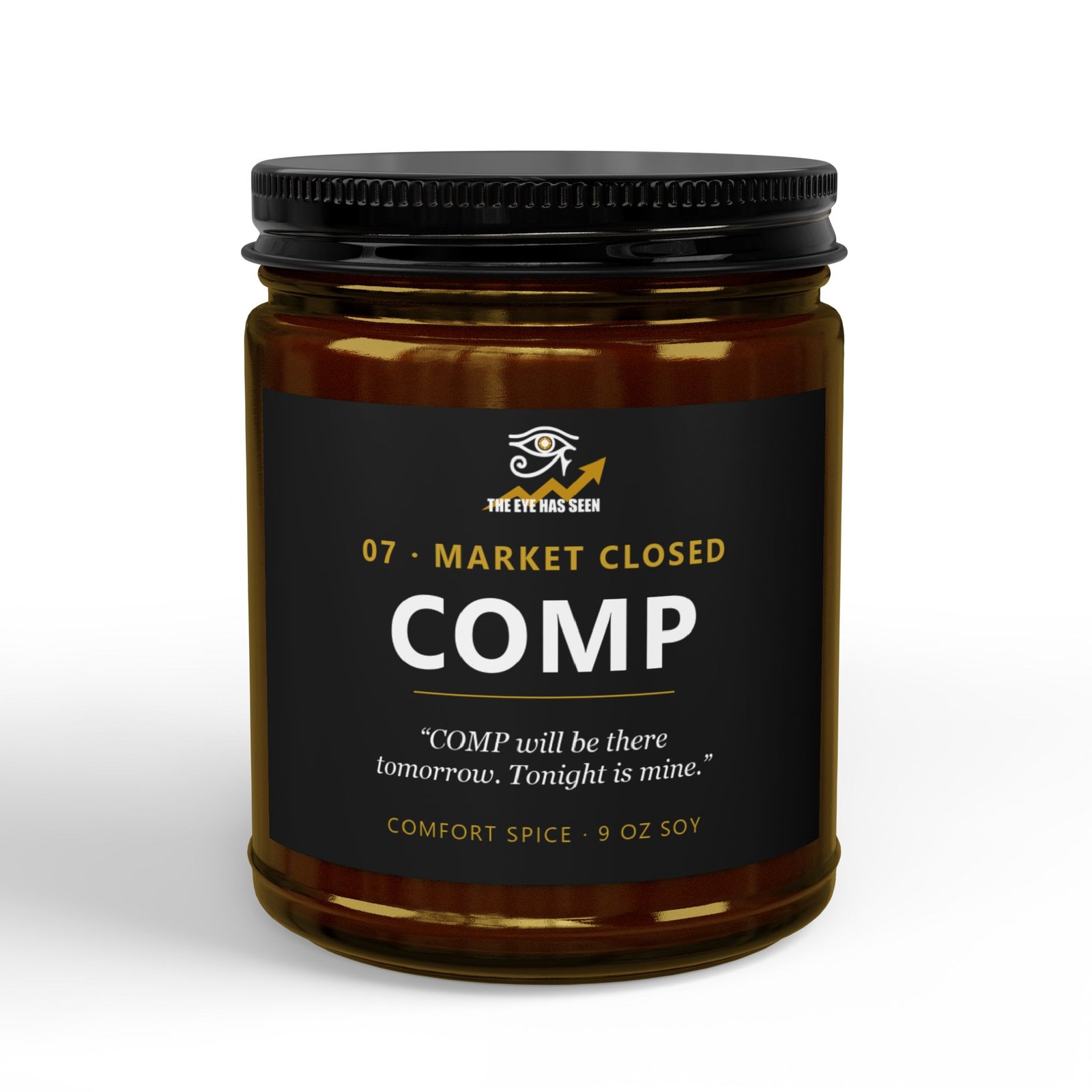 COMP Trader Candle – 8 Session Scents, 9oz Soy, Amber Jar - Ảnh 3