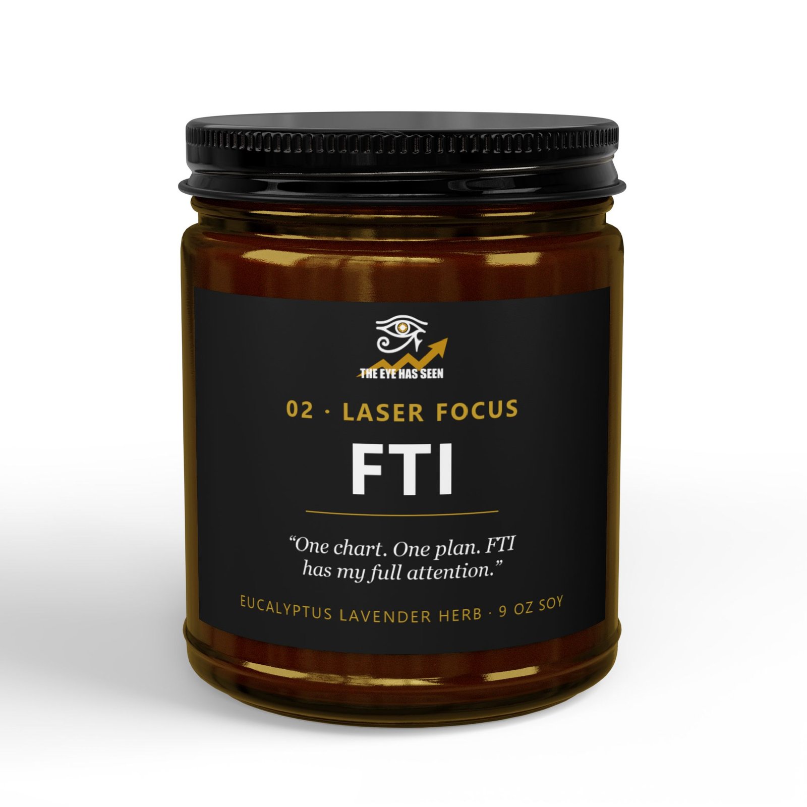 FTI Trader Candle – 8 Session Scents, 9oz Soy, Amber Jar - Ảnh 9