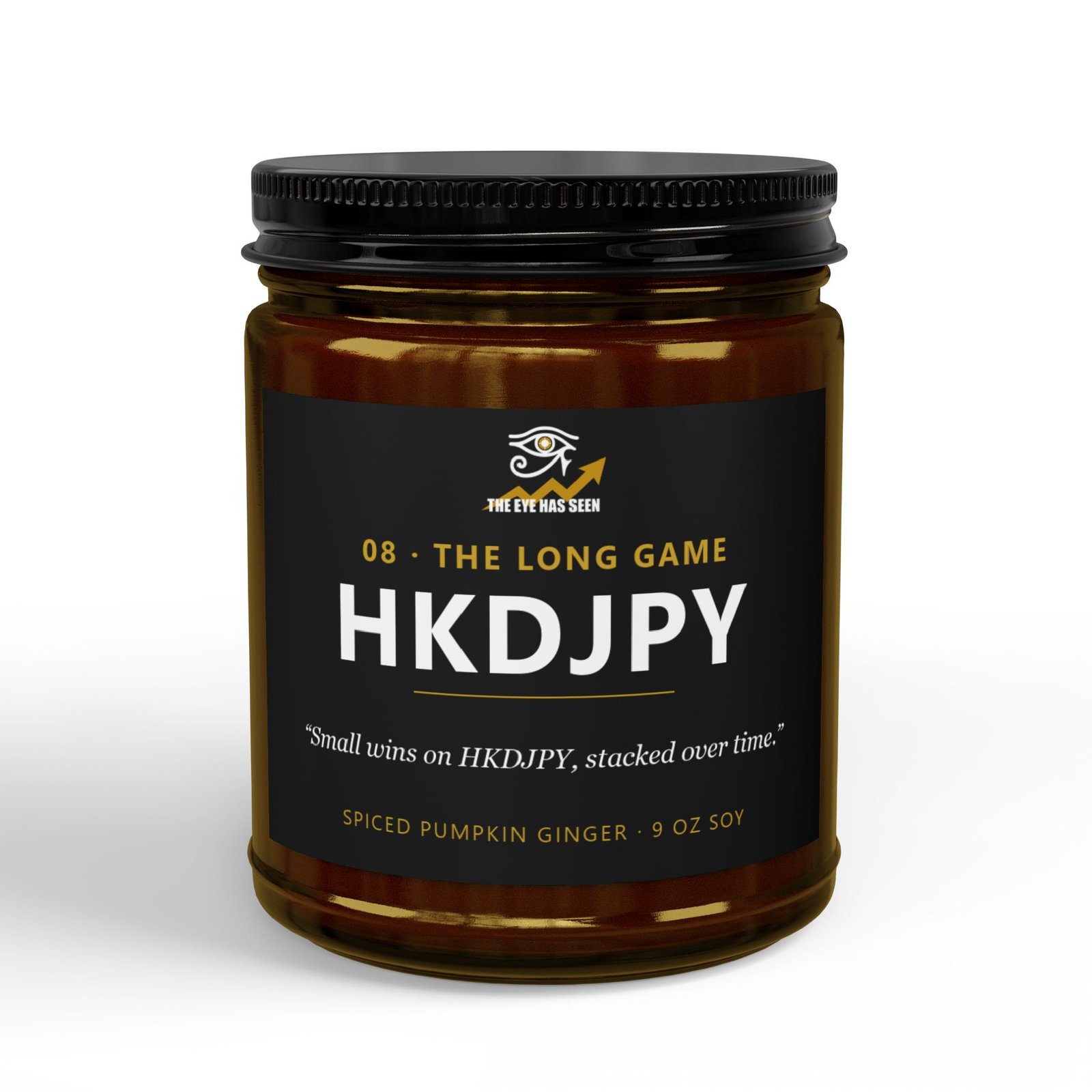 HKDJPY Trader Candle – 8 Session Scents, 9oz Soy, Amber Jar - Ảnh 11