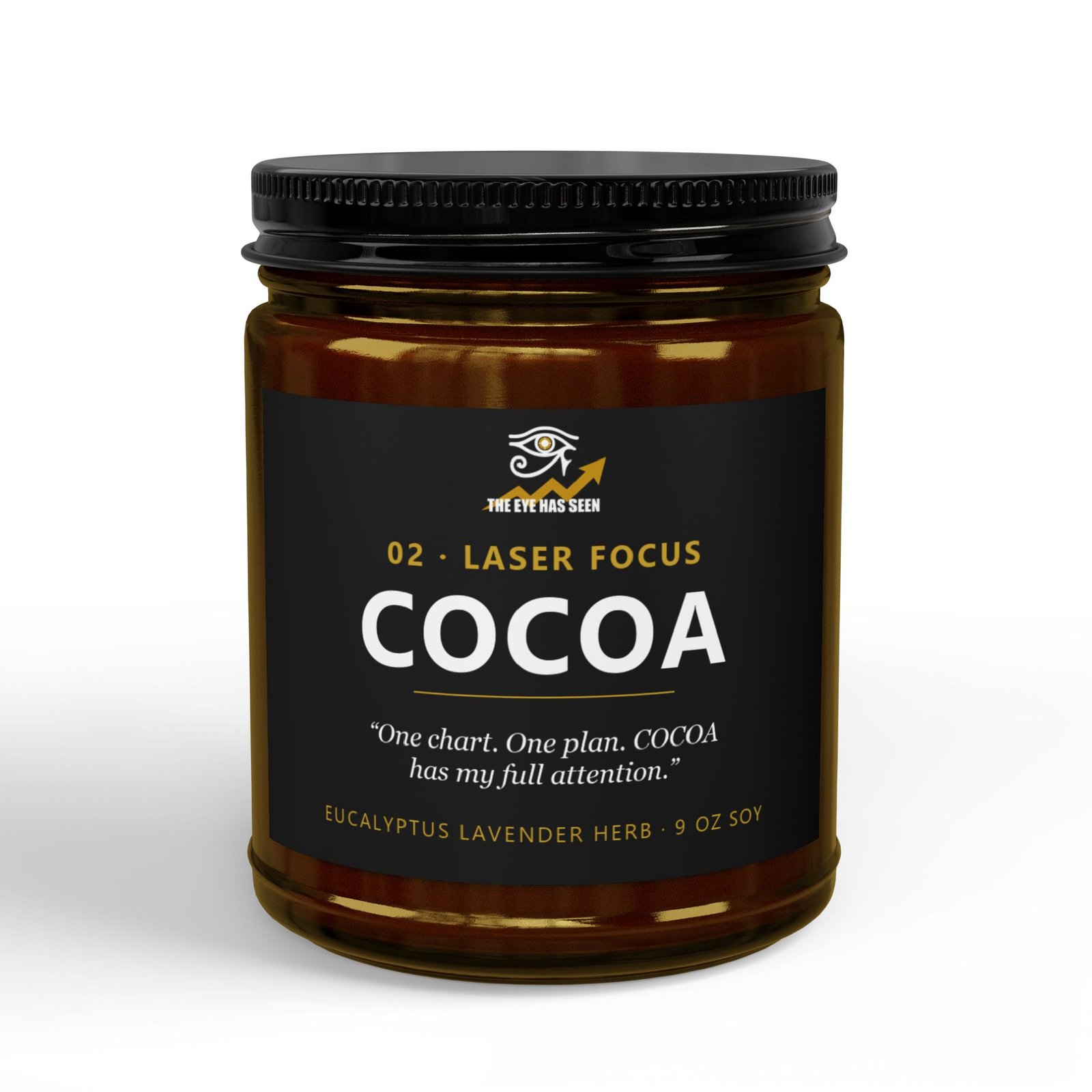 COCOA Trader Candle – 8 Session Scents, 9oz Soy, Amber Jar - Ảnh 9