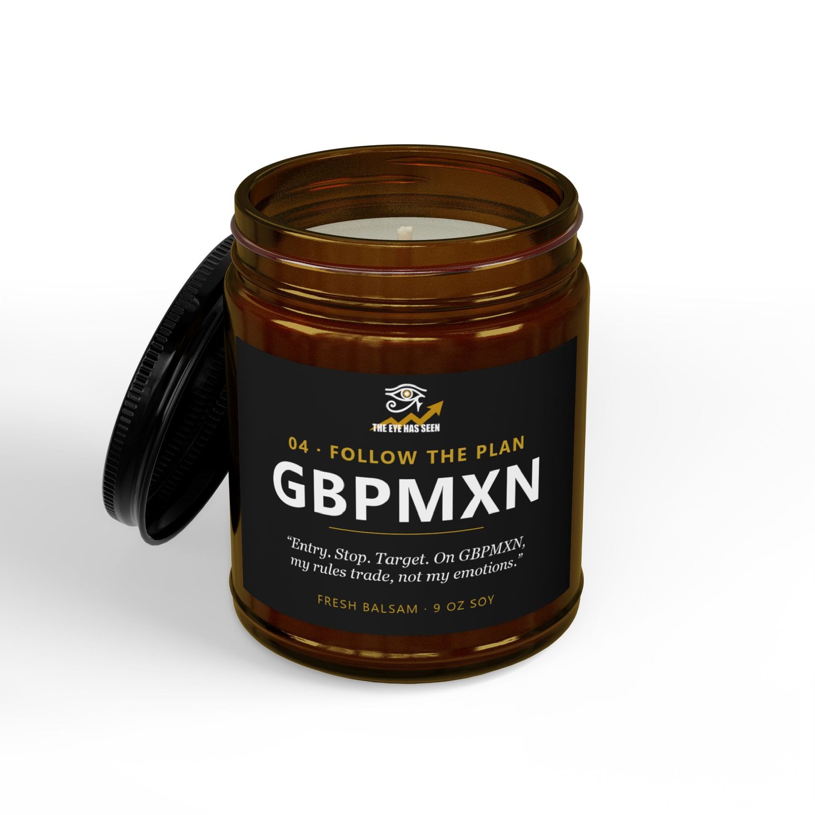 GBPMXN Trader Candle – 8 Session Scents, 9oz Soy, Amber Jar - Ảnh 14