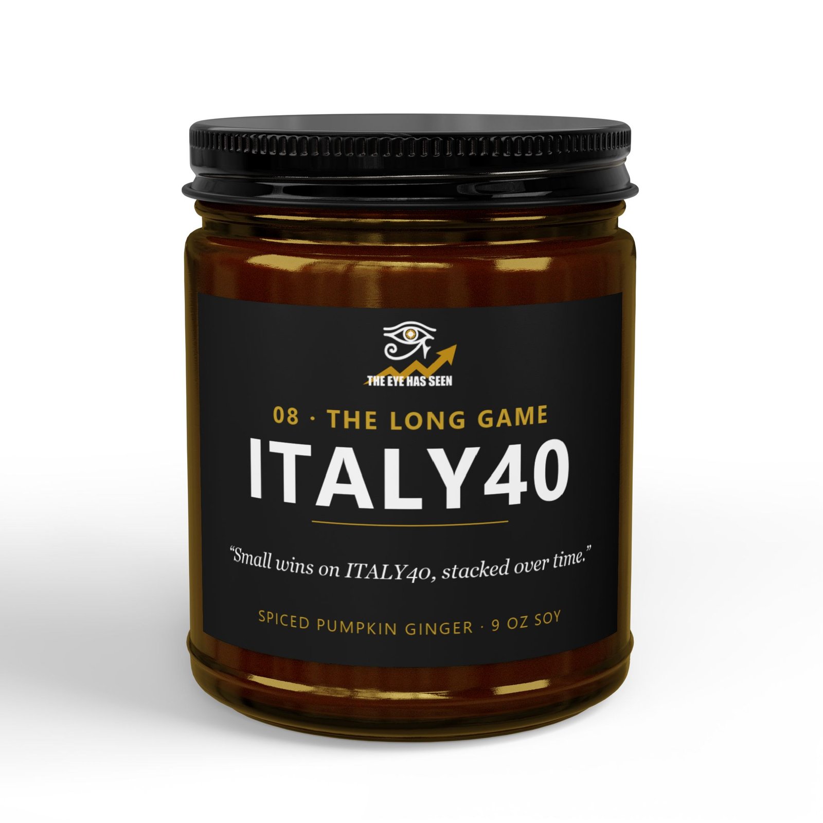 ITALY40 Trader Candle – 8 Session Scents, 9oz Soy, Amber Jar - Ảnh 11