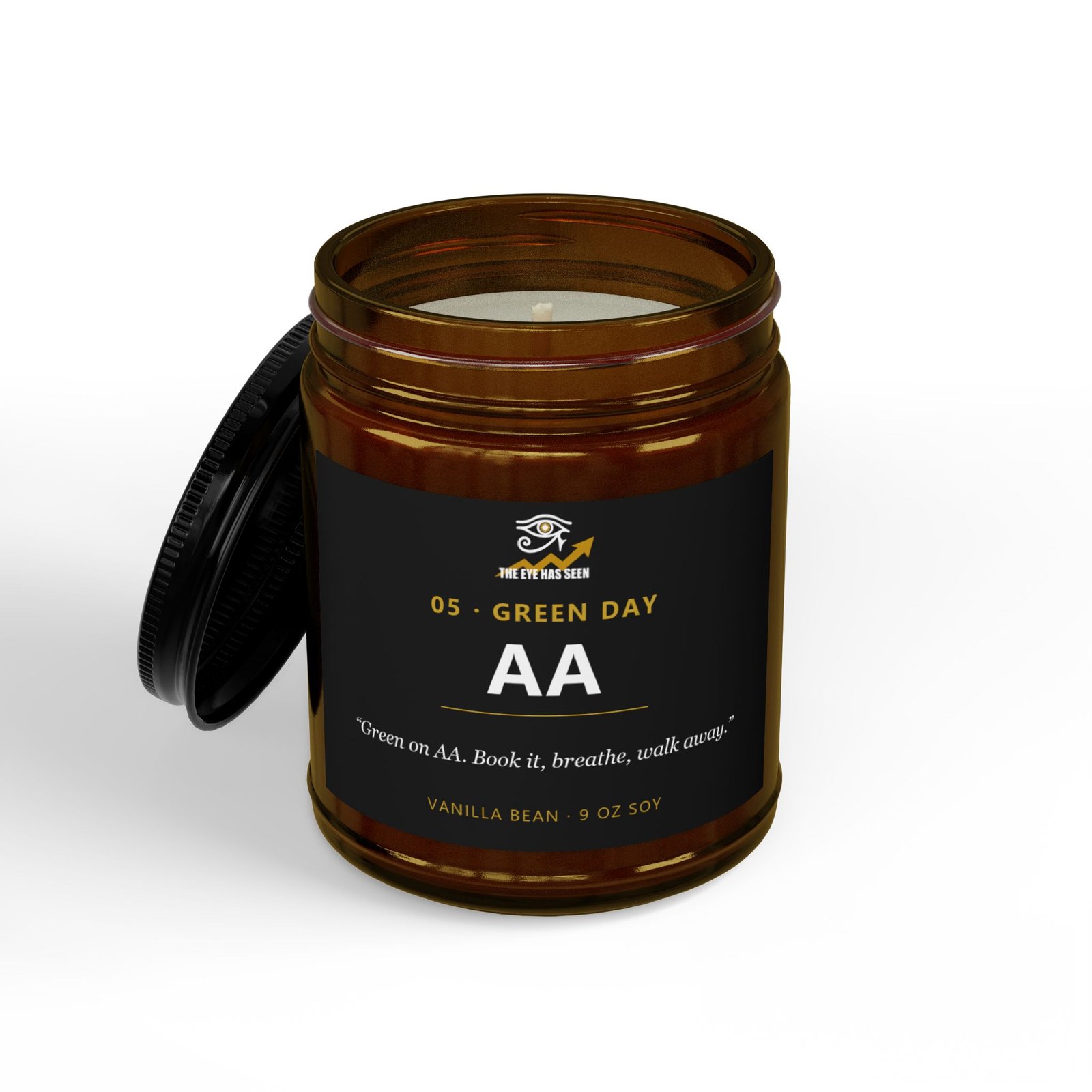 AA Trader Candle – 8 Session Scents, 9oz Soy, Amber Jar - Ảnh 2