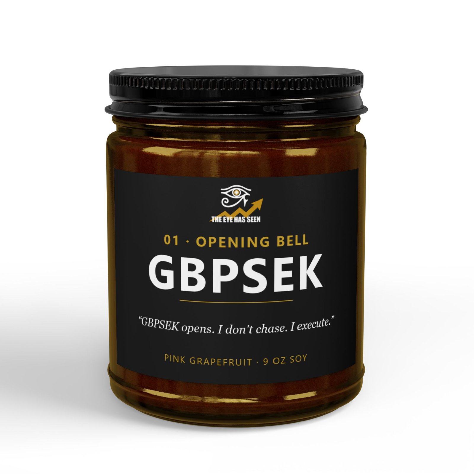 GBPSEK Trader Candle – 8 Session Scents, 9oz Soy, Amber Jar - Ảnh 15