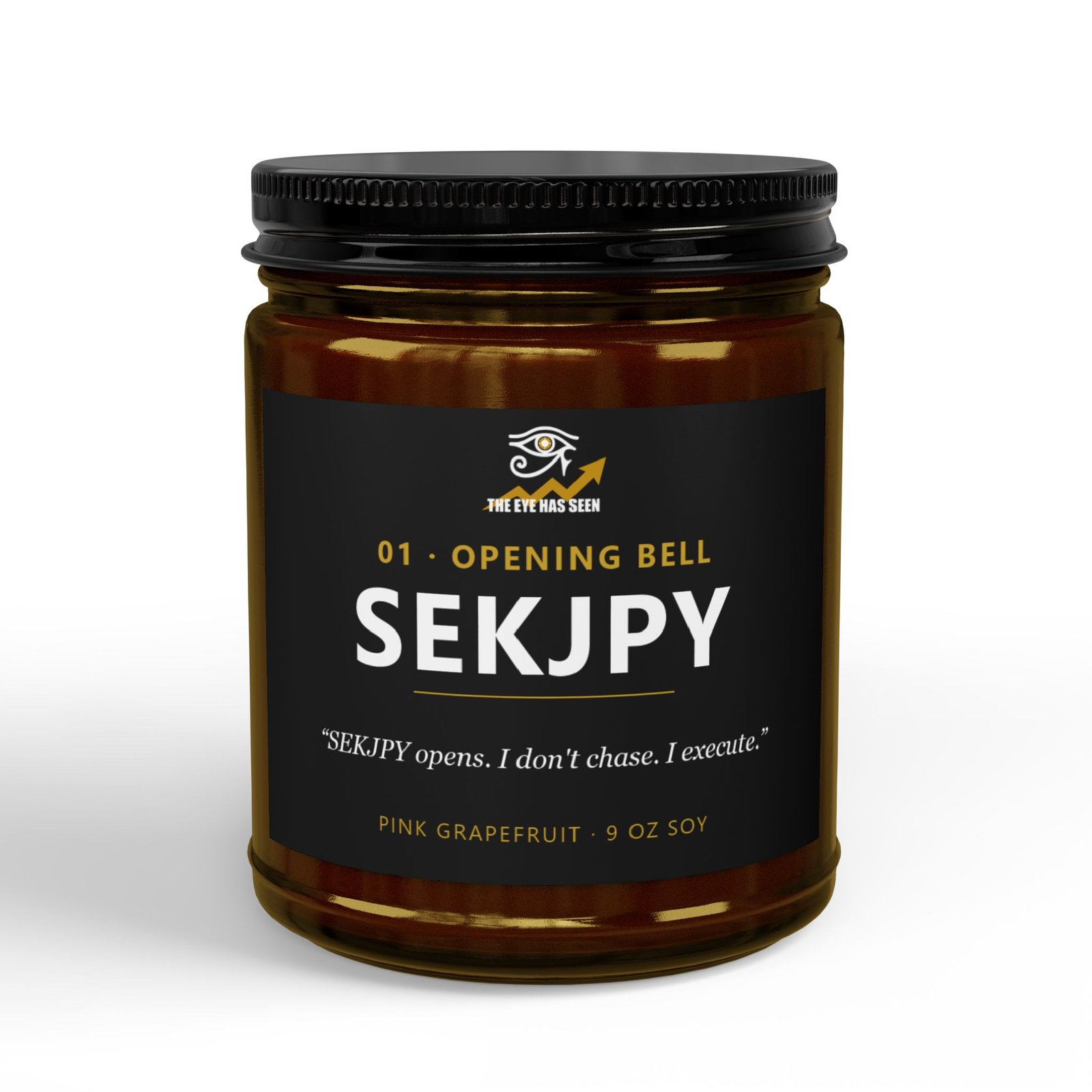 SEKJPY Trader Candle – 8 Session Scents, 9oz Soy, Amber Jar - Ảnh 15