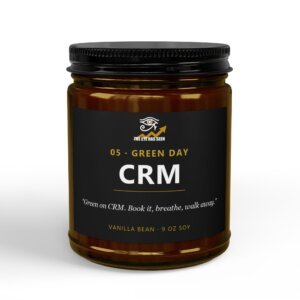 CRM Trader Candle – 8 Session Scents, 9oz Soy, Amber Jar