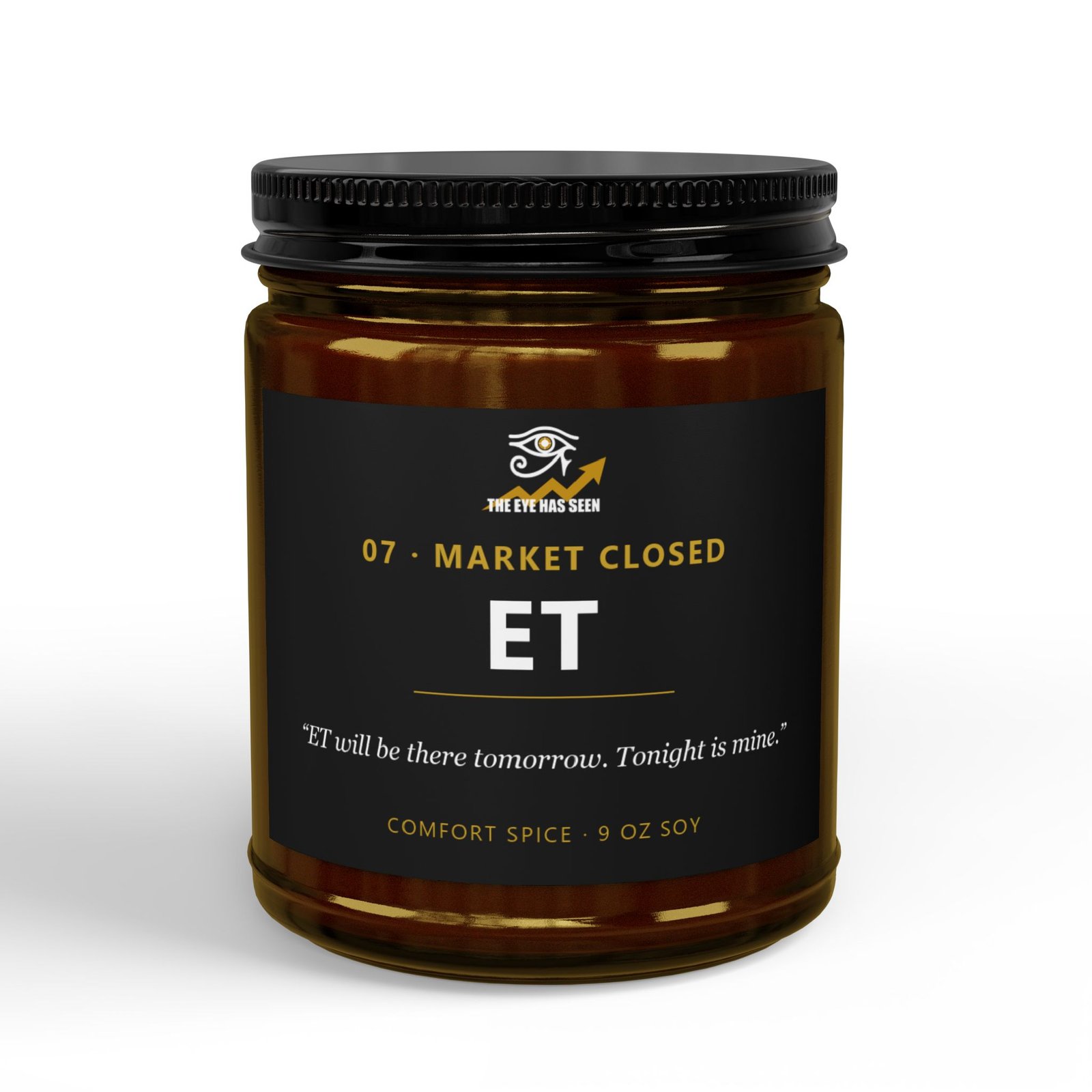 ET Trader Candle – 8 Session Scents, 9oz Soy, Amber Jar - Ảnh 3